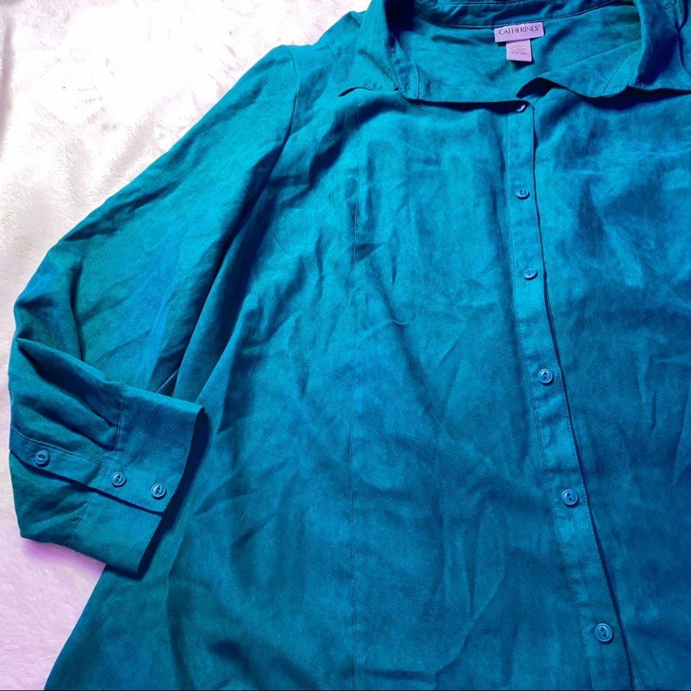 Teal Button Up